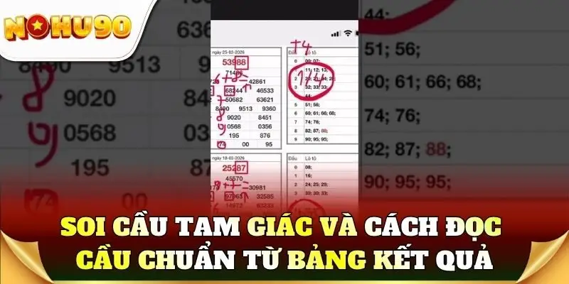 Soi cầu tam giác và cách đọc cầu chuẩn từ bảng kết quả